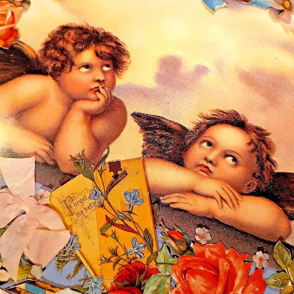 Vintage Victorian Cherubs Angels Florals, Junk Journal Craft Ephemera, Decoupage
